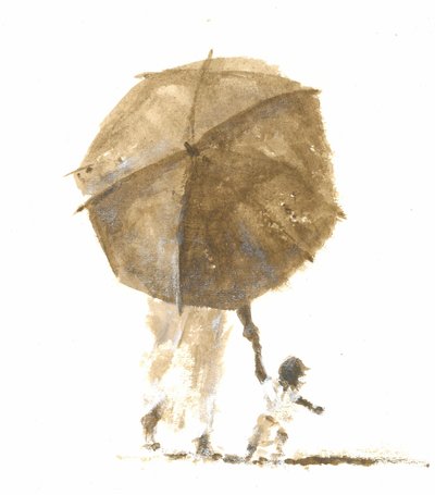 Umbrella and Child 1, 2015 by Lincoln Seligman